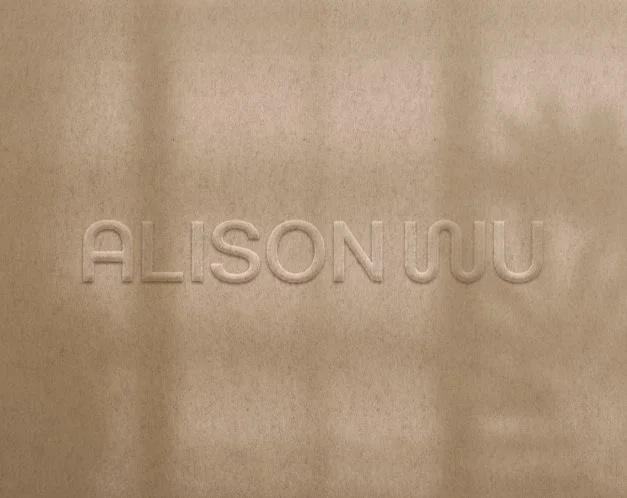 Alison Wu embossed wordmark logo