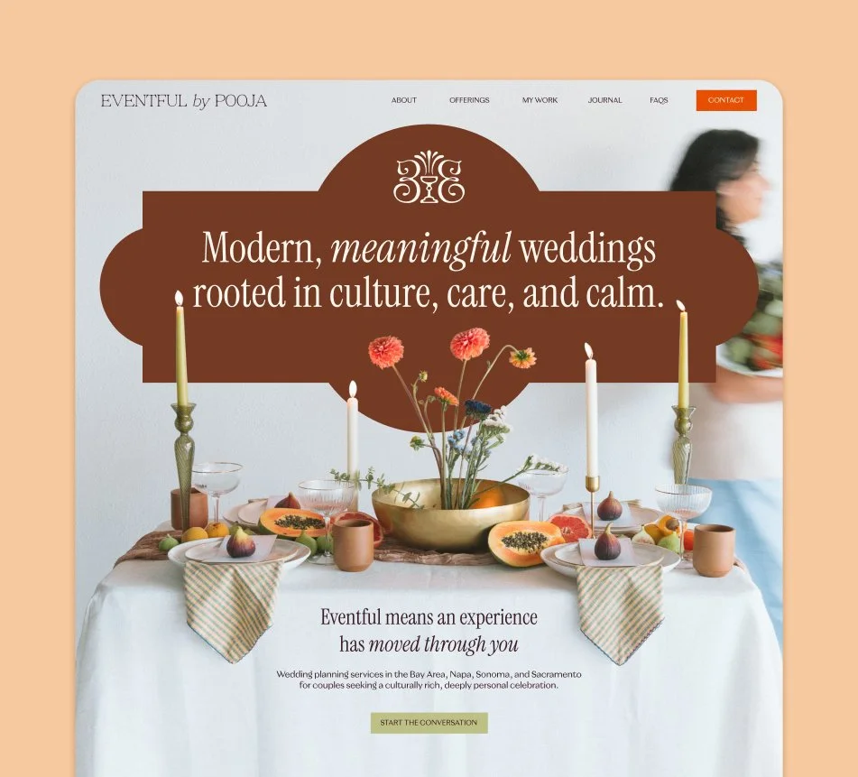 Custom website mockup for Eventful by Pooja
