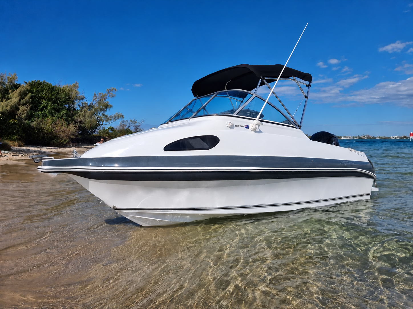 Haines Signature 525F trailer boat following modifications on the Gold Coast with Harding Yacht Constructions