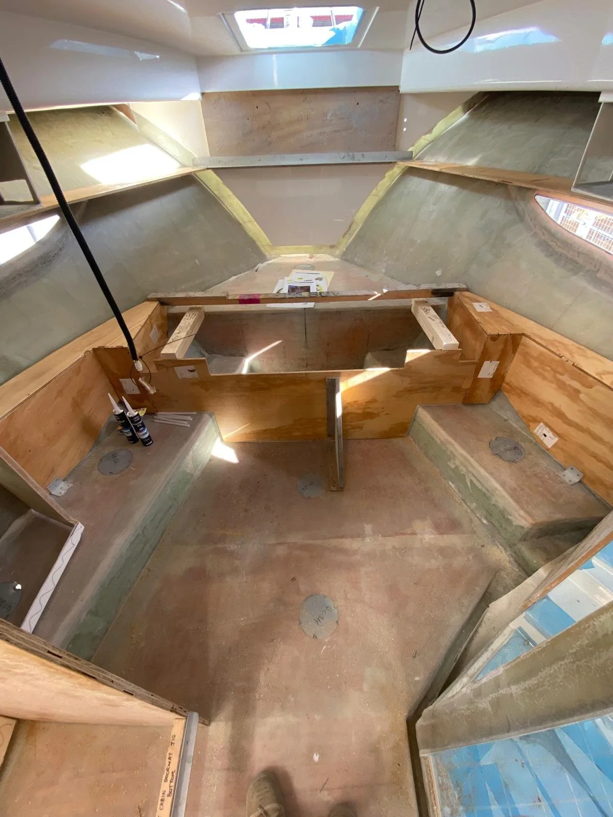 Installation of interior timber & structural components aboard a Luxury motor yacht