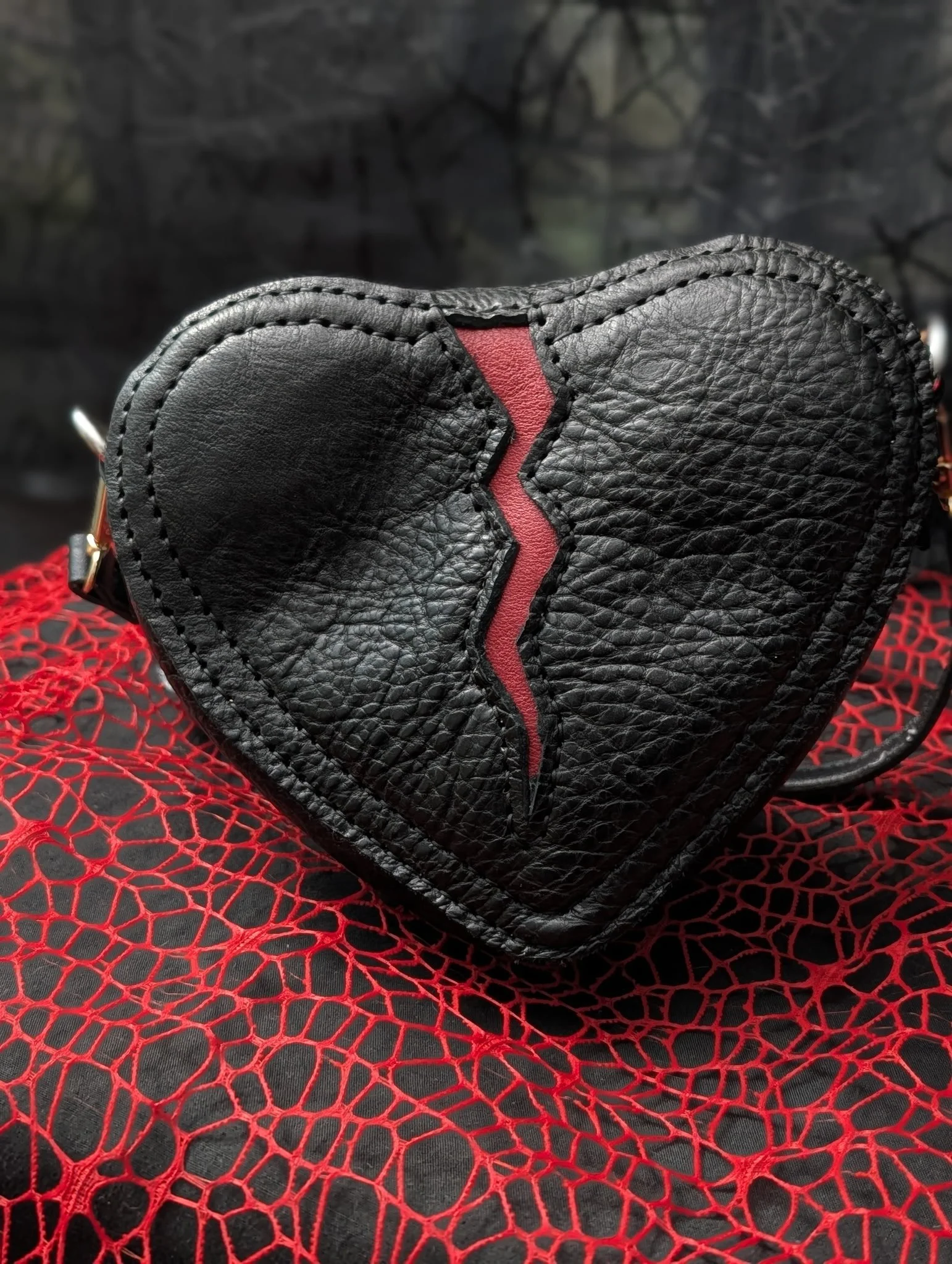 Lonely Hearts Gothic Leather Bag