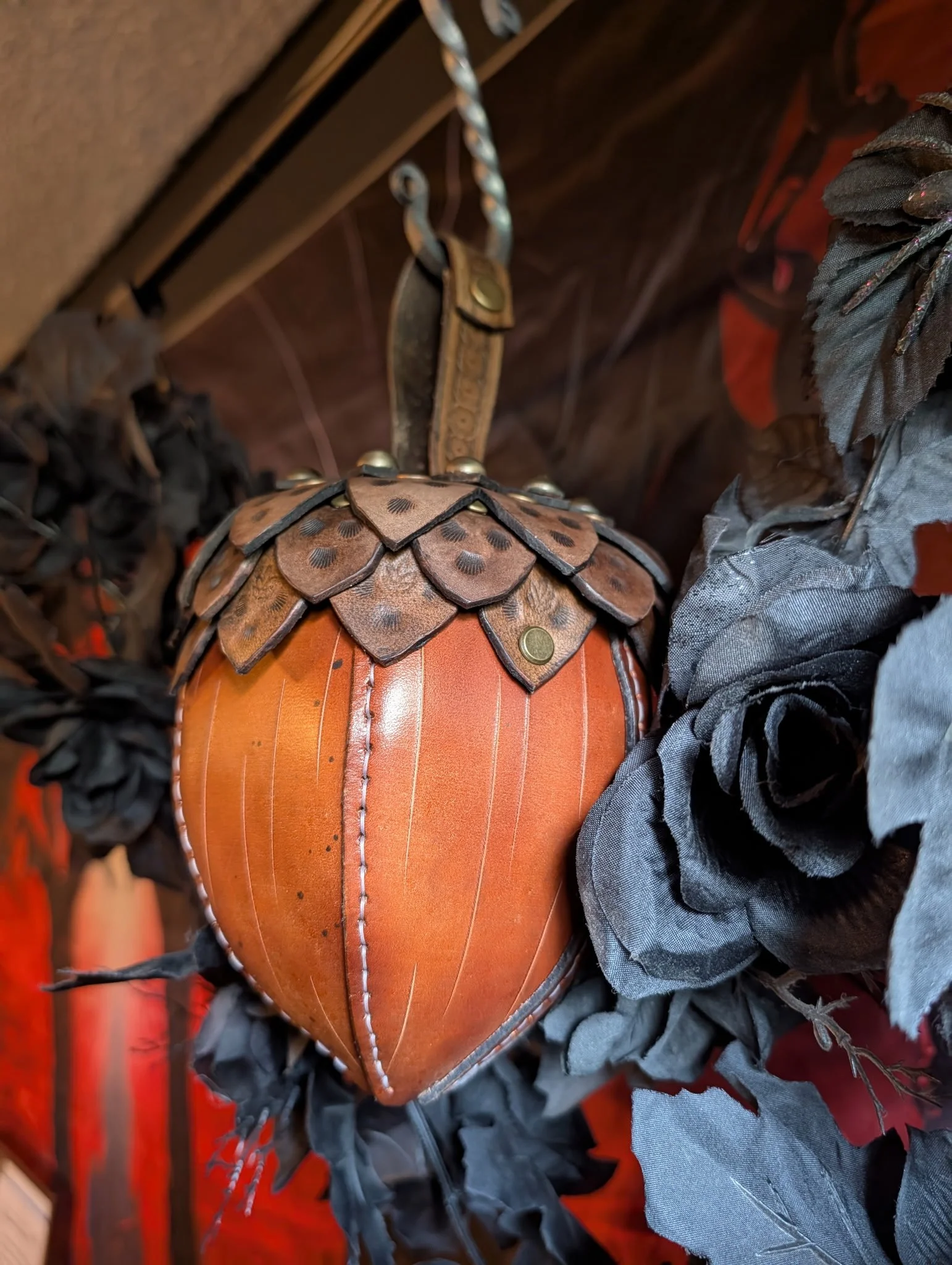Artisan Acorn Leather Bag
