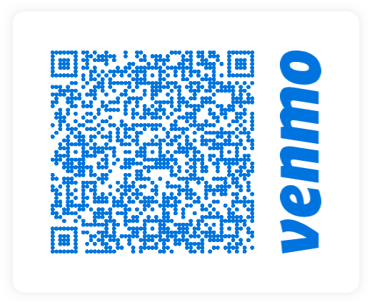 Blue and white Wi-Fi QR code label with the word 'Wi-Fi'.