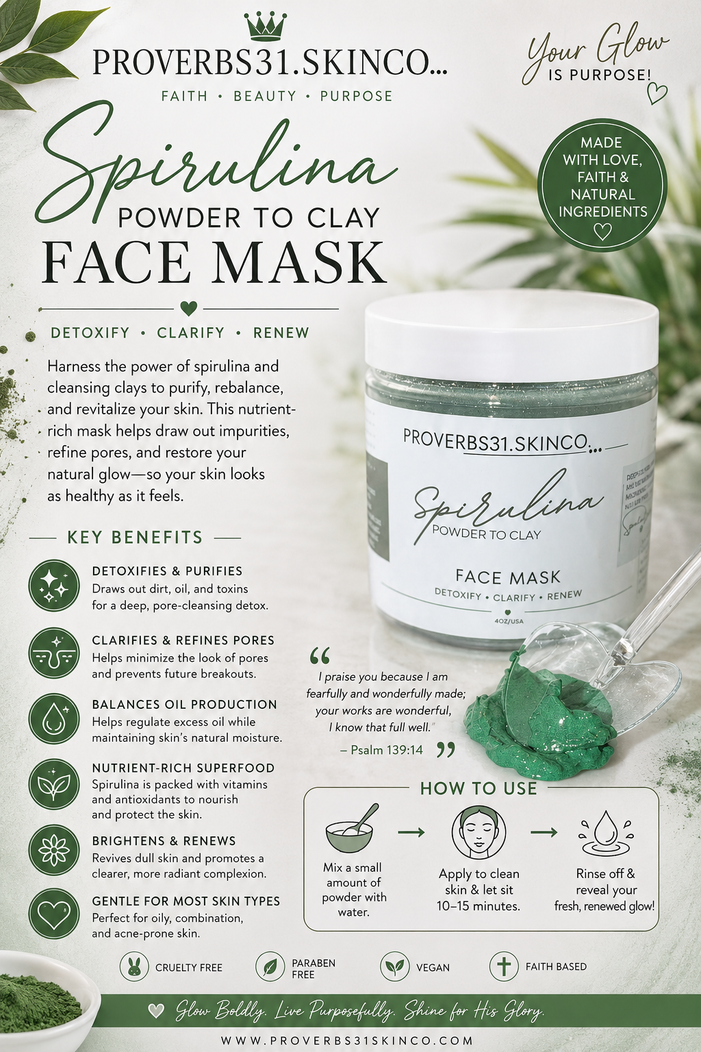 SPIRULINA POWDER TO CLAY MASK