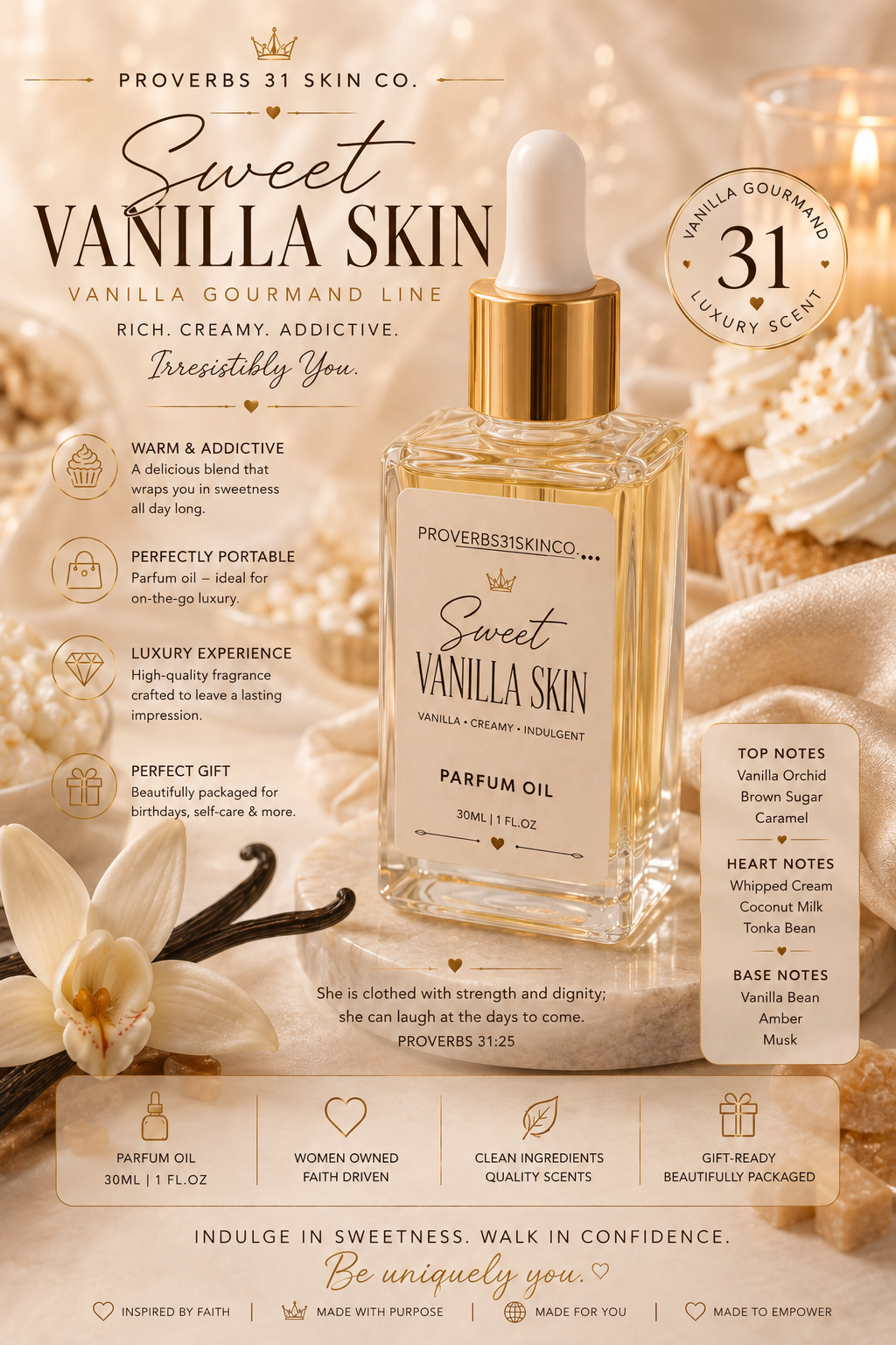 VANILLA GOURMAND 100% PURE PARFUM OIL