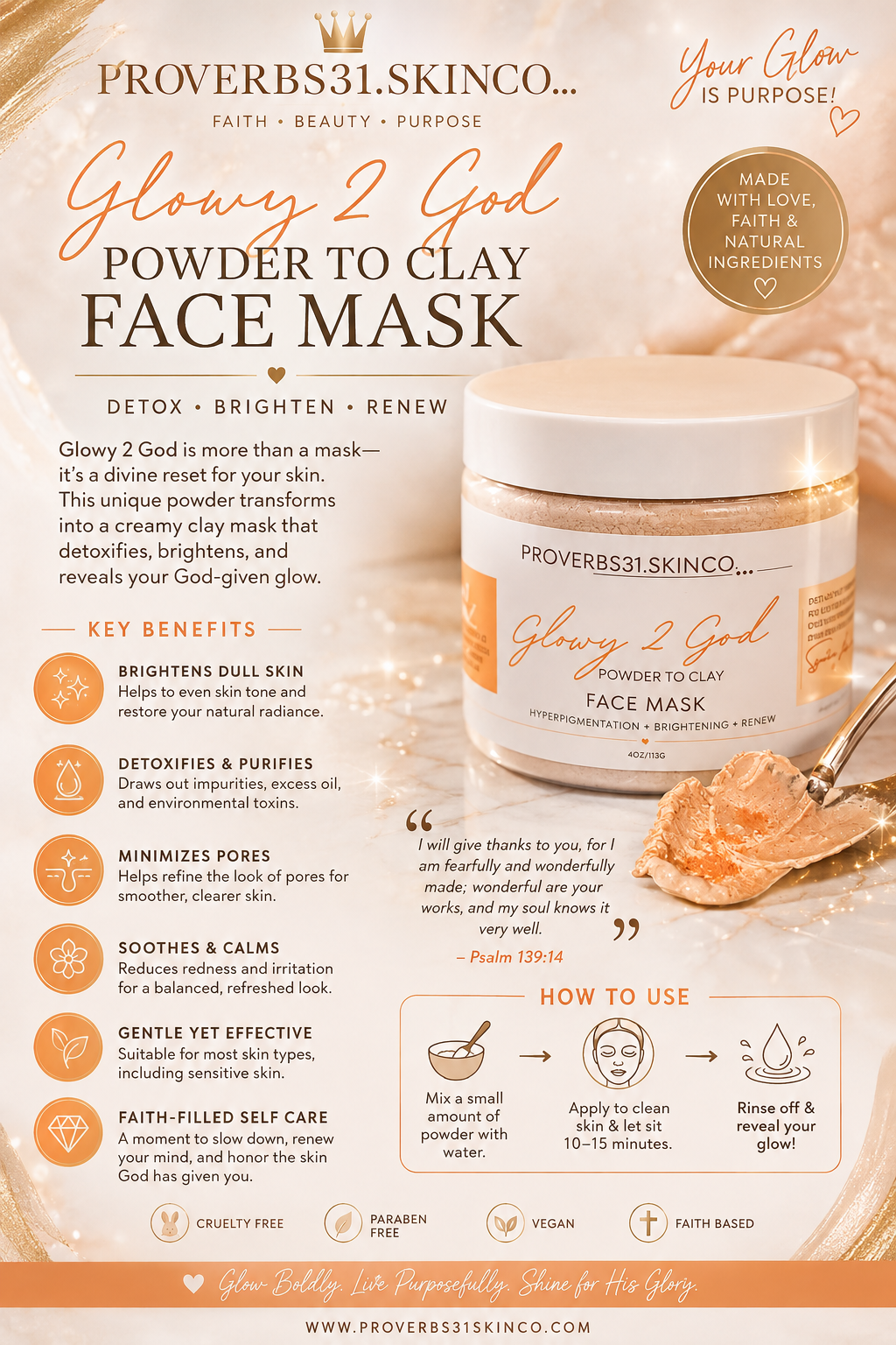GLOWY 2 GOD POWDER TO CLAY MASK