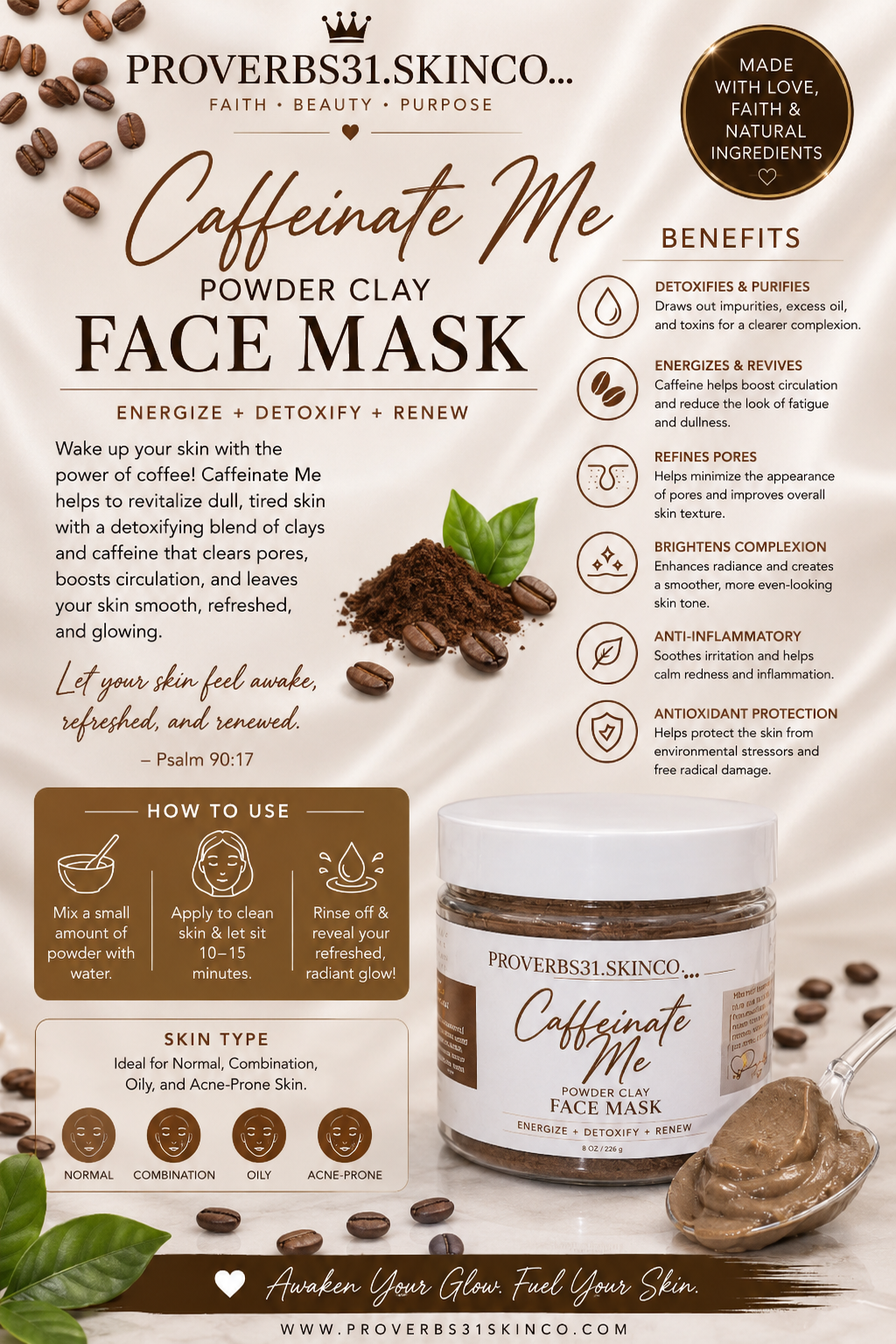 CAFFENIATE ME POWDER TO CLAY MASK