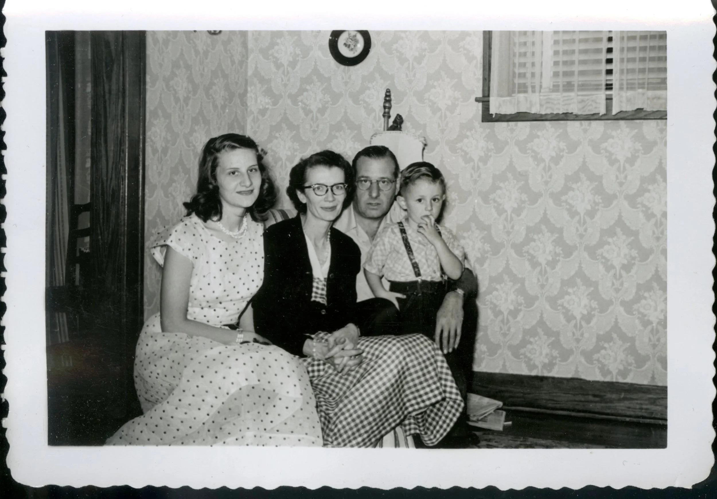 Lynn, Mom, Dad and me, 1951 (Photo courtesy of Lynn Lewis) 