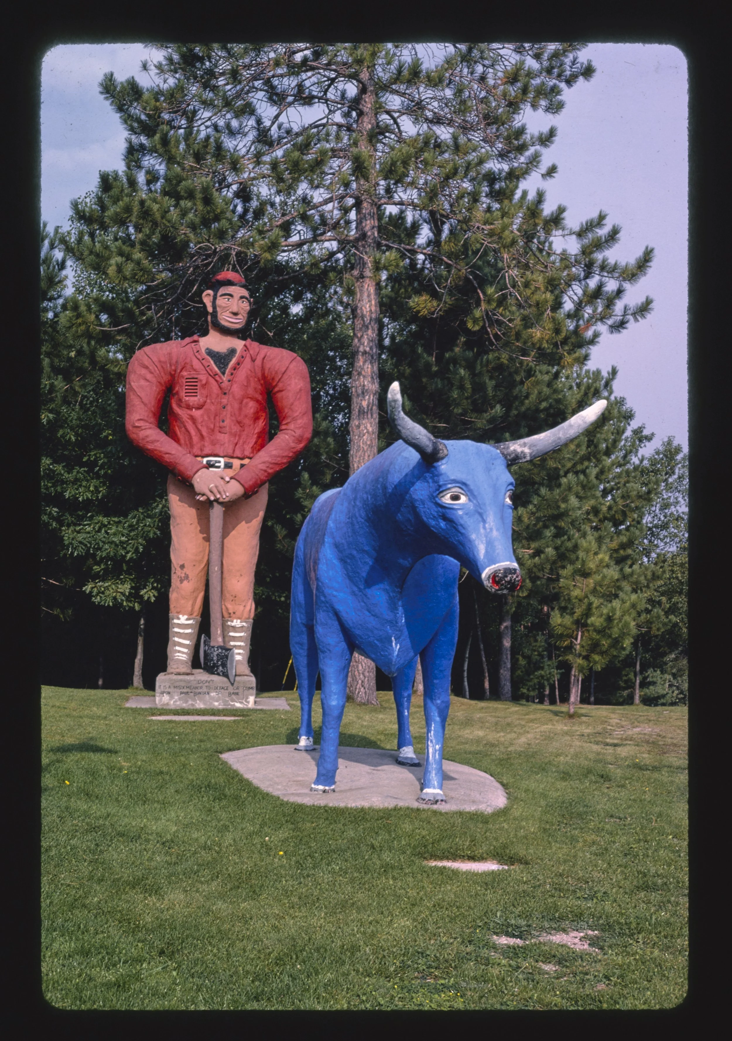 Several states claim Paul Bunyan and the Blue Ox as residents (Photo courtesy of John Margolies, Roadside America Collection, Library of Congress)
