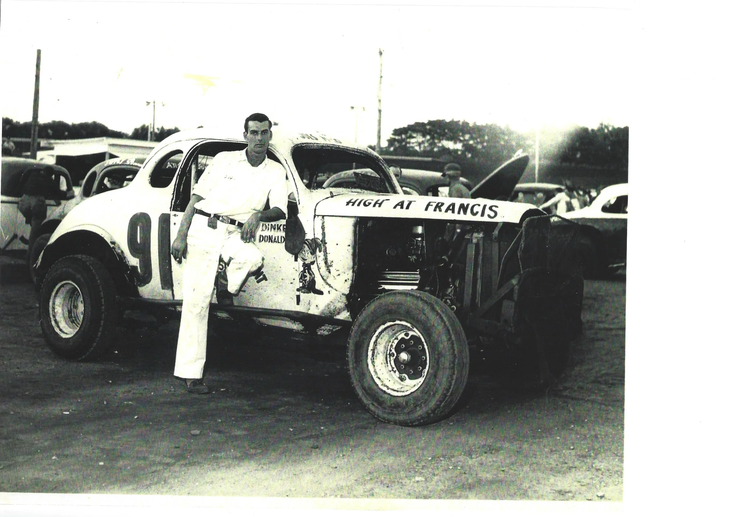 His modified Plymouth stock car (Courtesy of Donaldson Family)