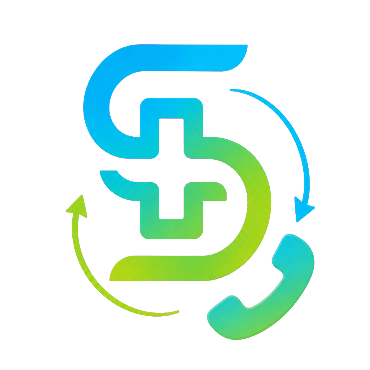 A graphic illustration of a dollar sign with two overlapping circle arrows, one green and one blue, symbolizing financial flow or cycle.