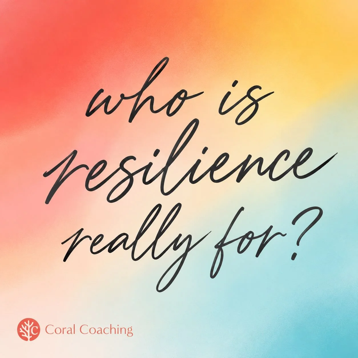 A few years ago, someone asked me a question I couldn&rsquo;t stop thinking about:

&ldquo;Is it really our job to stay resilient to conditions that make taking care of yourself almost impossible?&rdquo;

At the time, I gave her an answer.

Today, my