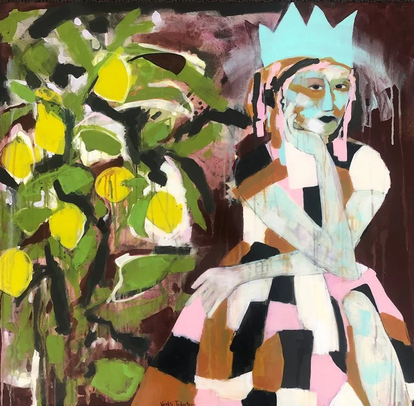FINGERS CROSSED. 960 X 900. ACRYLIC & CHARCOAL ON CANVAS. AVAILABLE ARTBOX GALLERY.