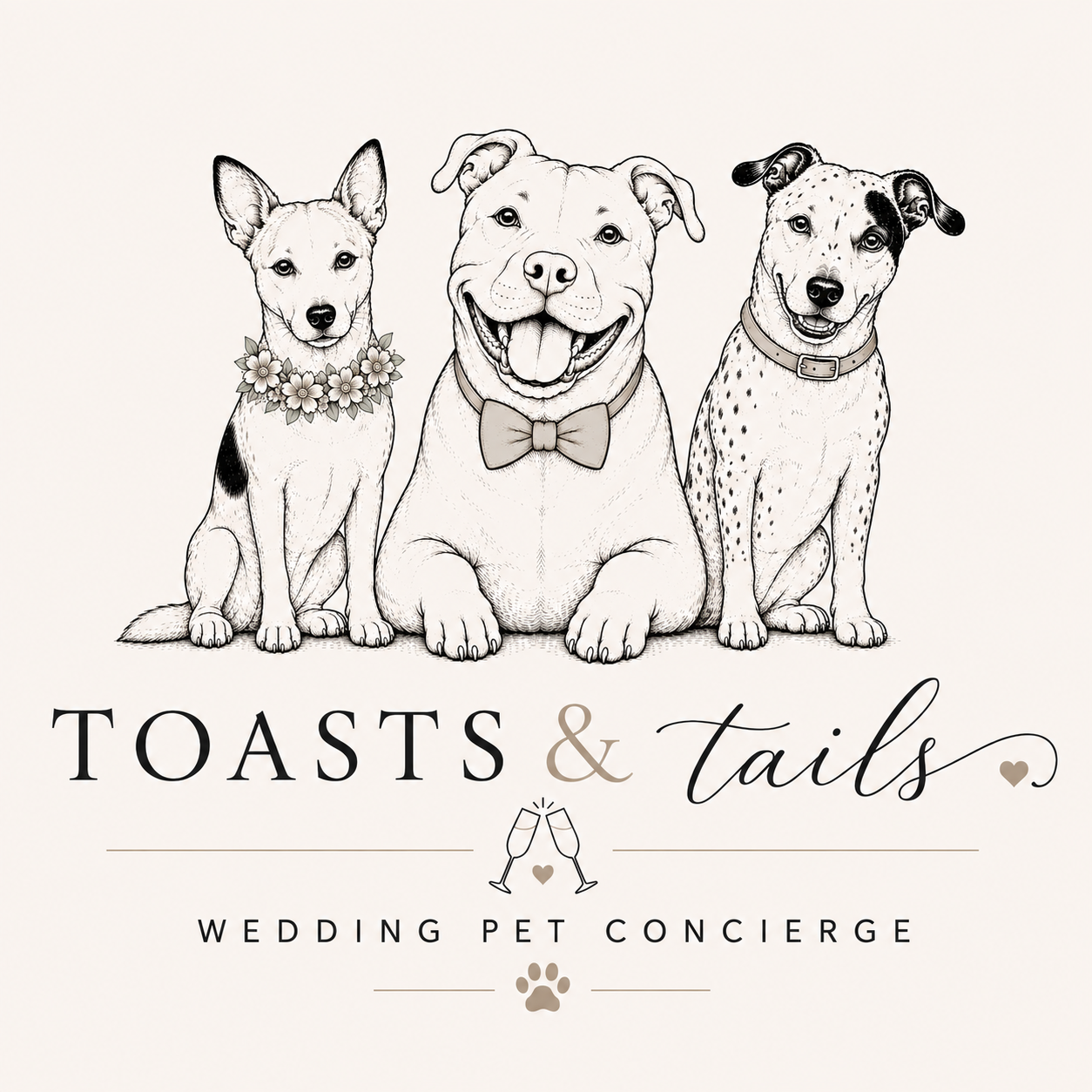 Toasts &amp; Tails | Wedding Pet Concierge