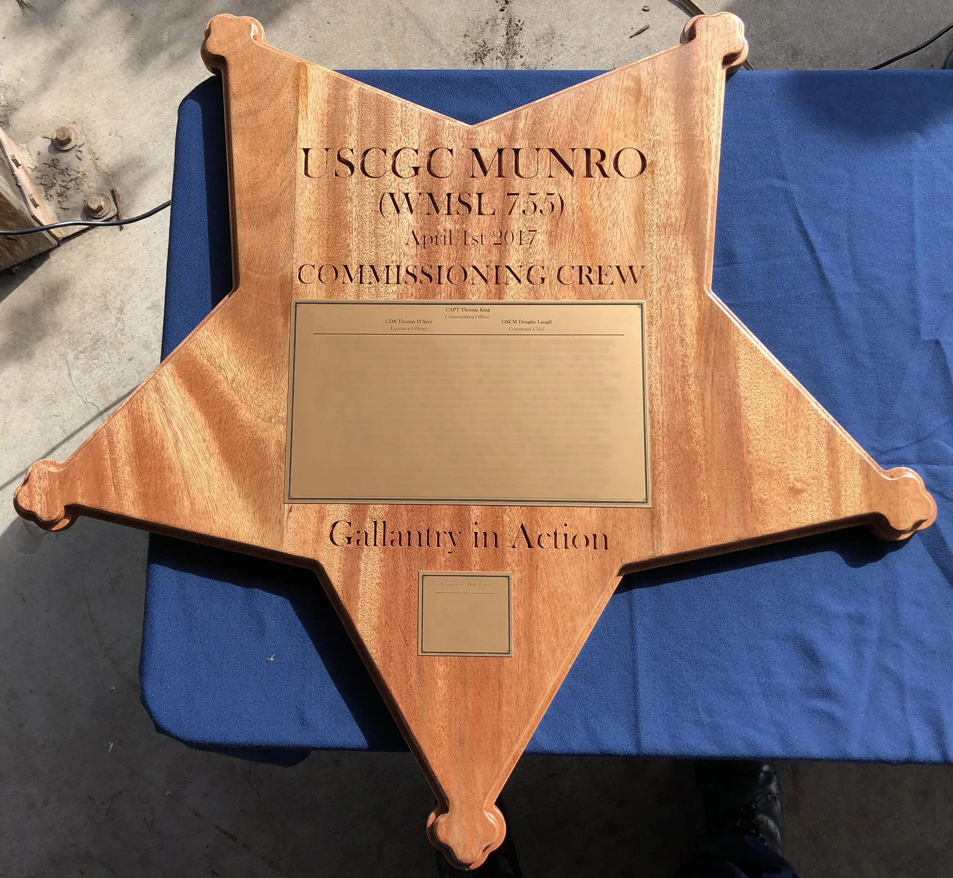Commissioning Crew Plaque