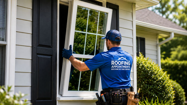 Specialty-trade contractor installing residential windows and exterior home-improvement products