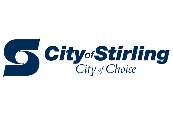Logo of City of Stirling with a stylized 'S' shape and the text 'City of Stirling' and 'City of Choice' underneath.