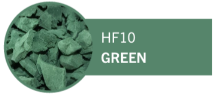 Green mineral or substance labeled HF10 GREEN