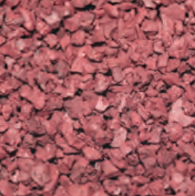 Close-up of pink crushed gravel or small stones.