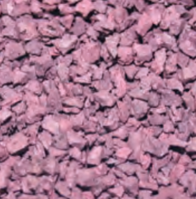 Close-up of pink crushed stones or gravel.