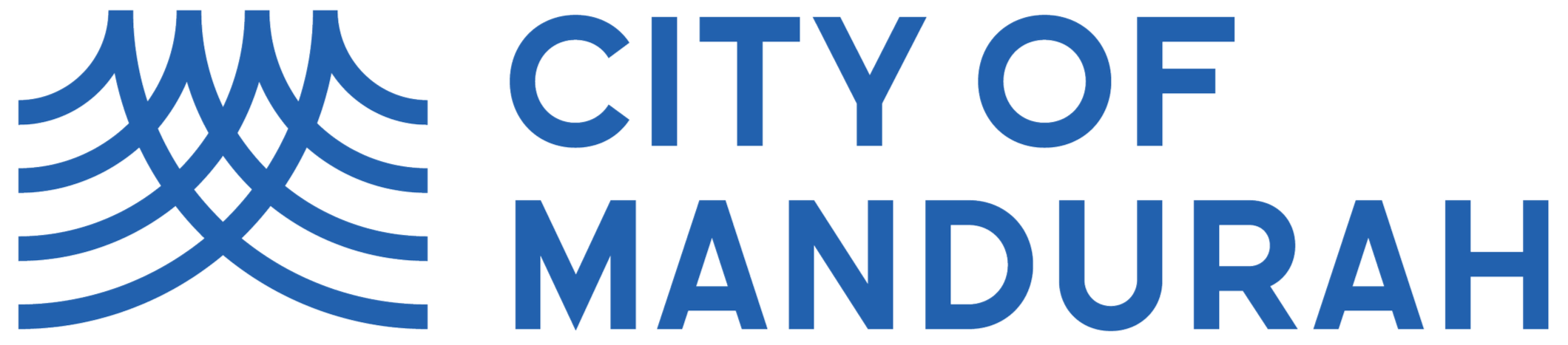 Logo of the City of Mandurah featuring stylized blue waves and the text 'City of Mandurah' in blue.