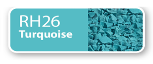 Color swatch labeled 'RH26 Turquoise' with textured turquoise pattern