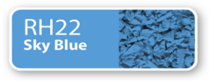 Color swatch labeled 'RH22 Sky Blue' with a textured blue pattern