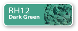 A color label indicating 'RH12 Dark Green' with a textured green background.