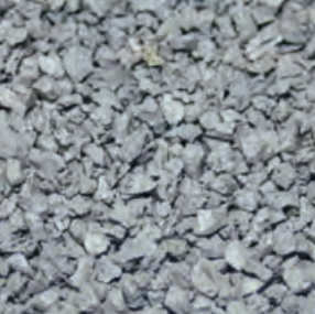 Close-up of gray gravel or small rocks.