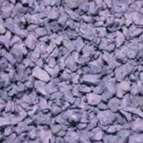 Close-up of small purple gravel stones.