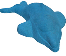 Blue plush dinosaur toy