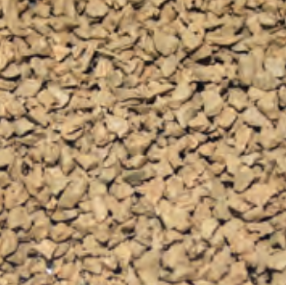 Close-up of small, irregularly shaped wood chip pieces.