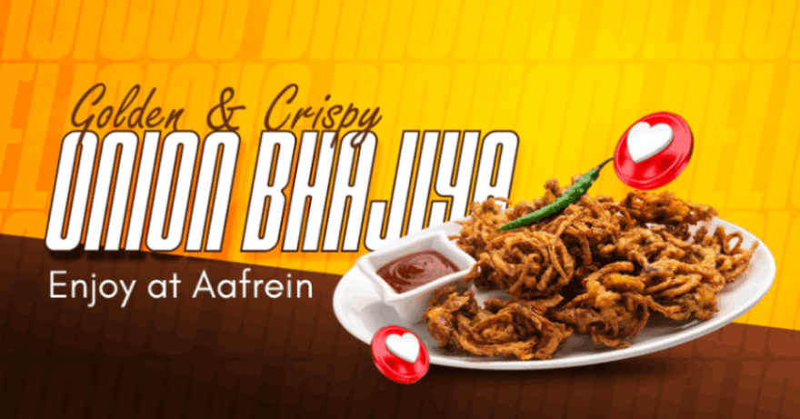 Golden &amp; Crispy Onion Bhajiya Enjoy at Aafrein