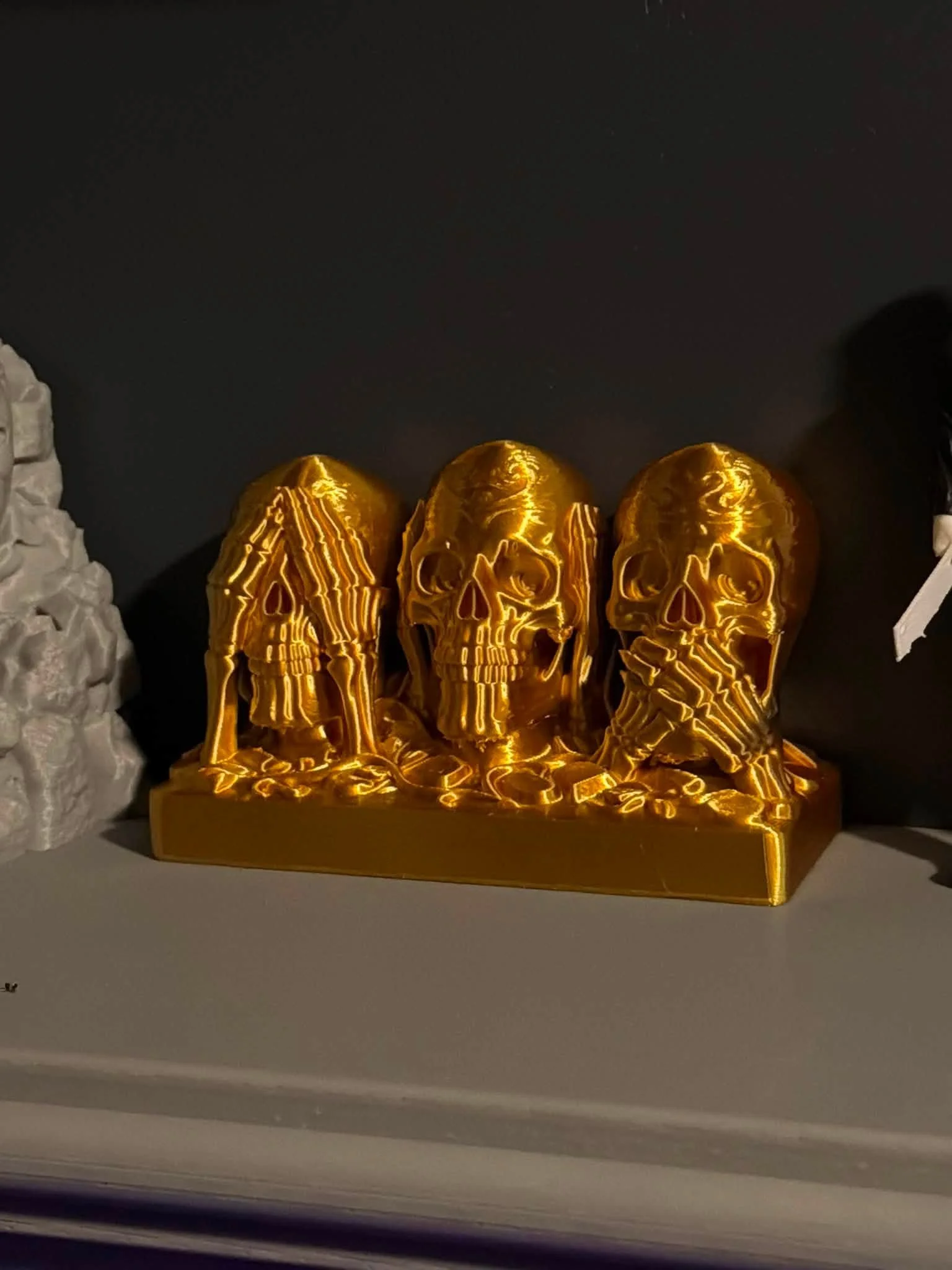 Three Wise Skulls – “See No Evil, Hear No Evil, Speak No Evil”
