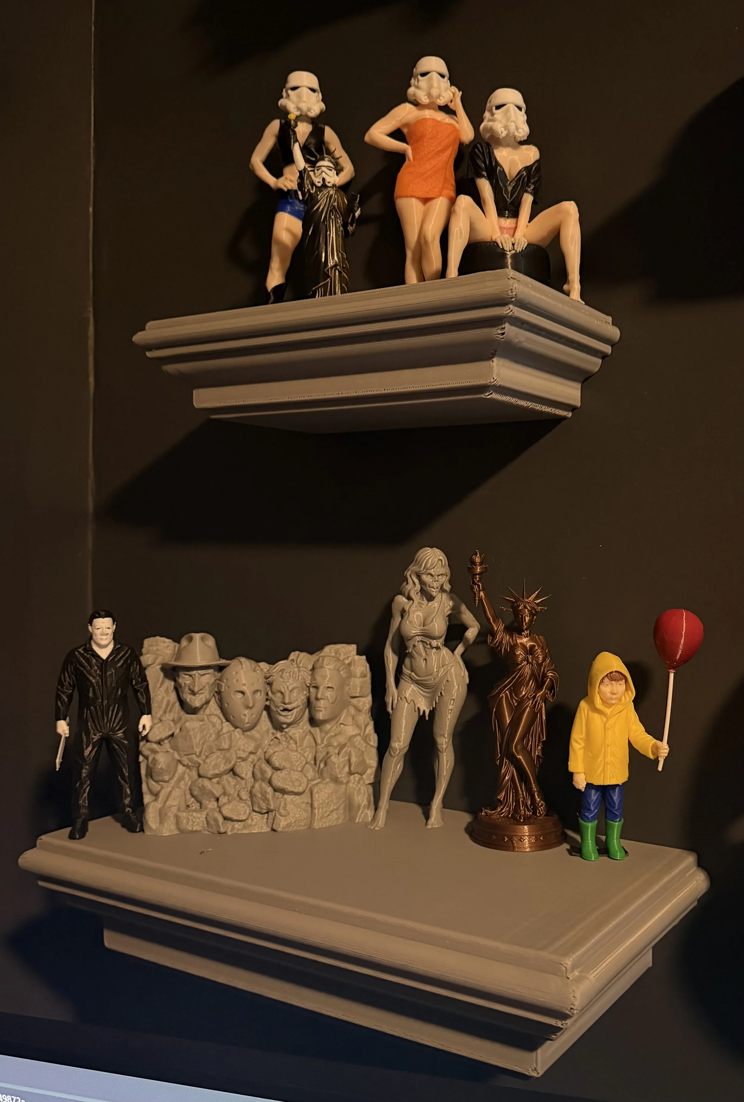 3D Printed Decorative Floating Shelf
