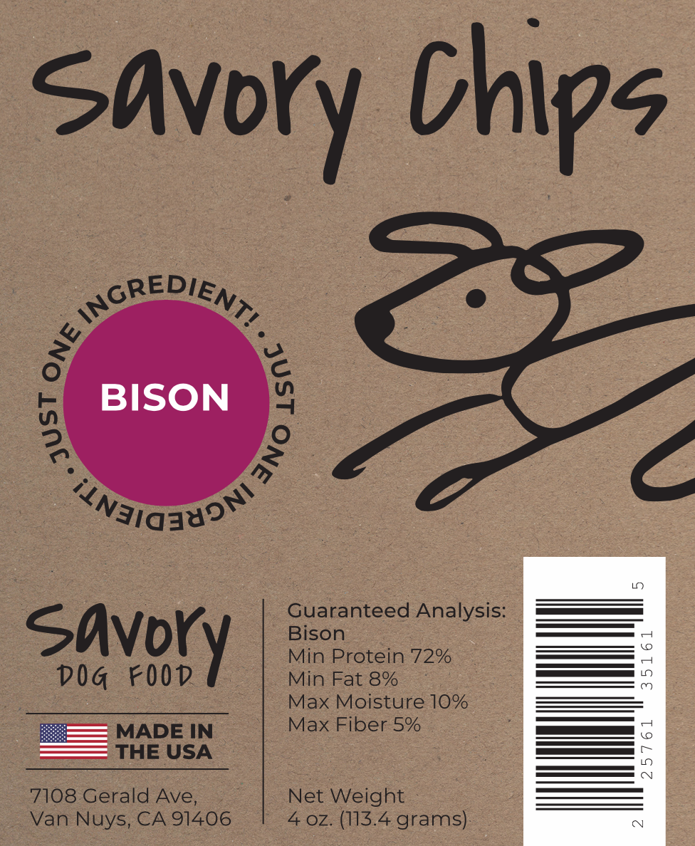 Bison Chips - Single-Ingredient Dog Treats