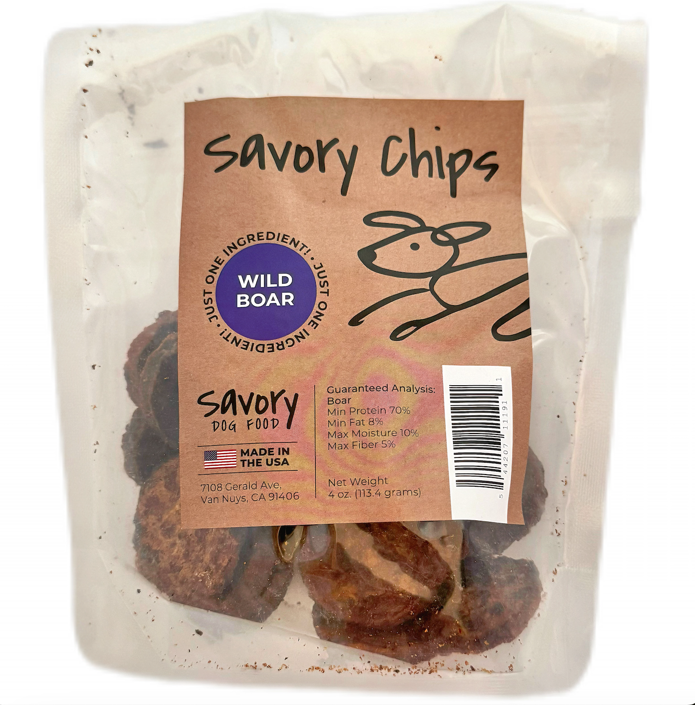Wild Boar Chips - Single-Ingredient Dog Treats