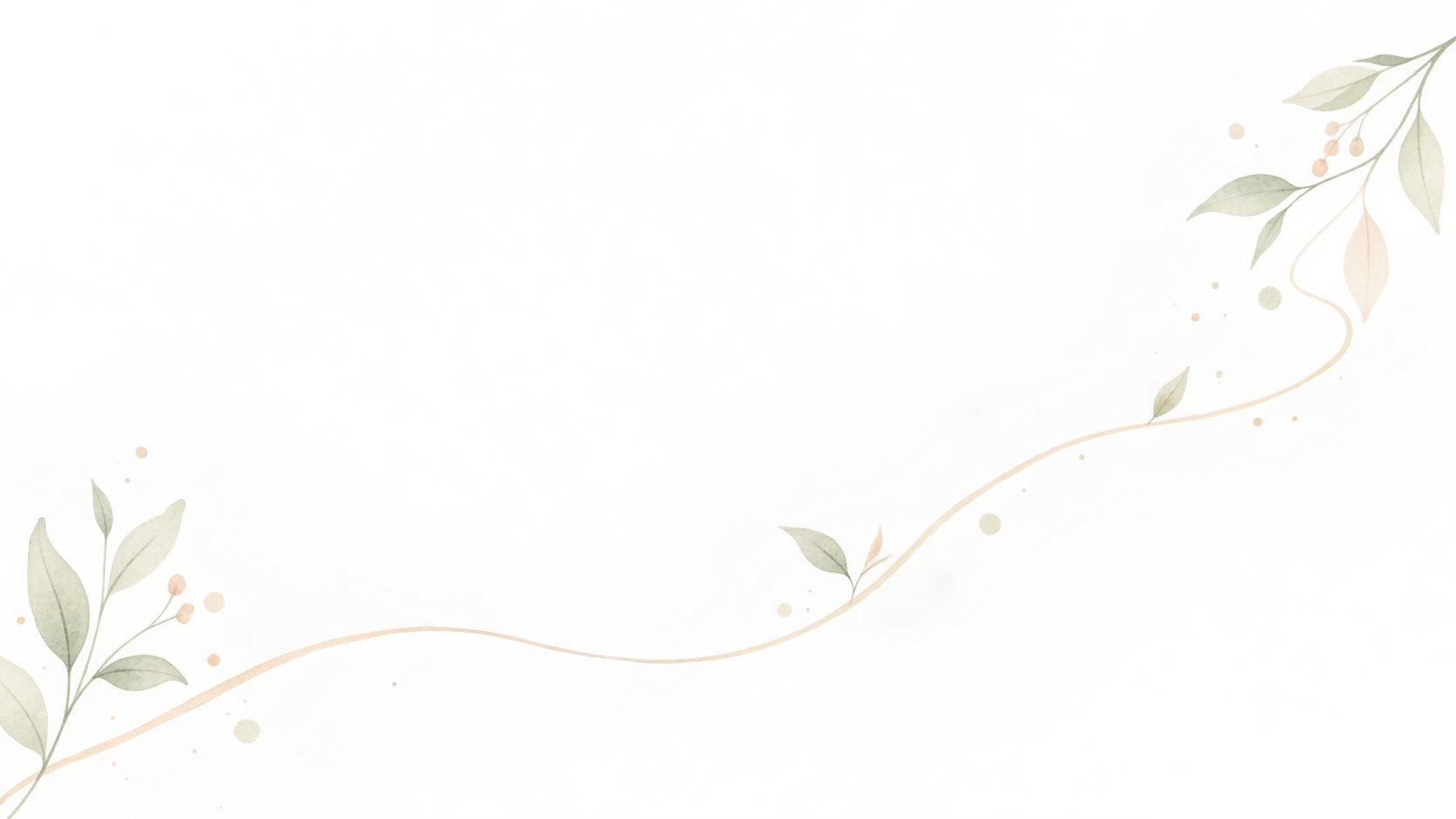 Illustration végétale délicate formant un chemin sinueux sur un fond clair.
