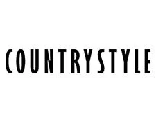 The word 'COUNTRY STYLE' in black letters on a white background, with a stylized font where the letters are slightly stretched.