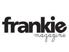 The logo of Frankie Magazine with the word 'Frankie' in bold black letters and 'magazine' in smaller cursive font beneath it.