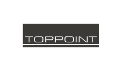 Toppoint logo op een zwart achtergrond