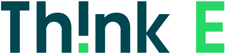 Graphic with the words 'Thank' in dark teal and 'E' in bright green.