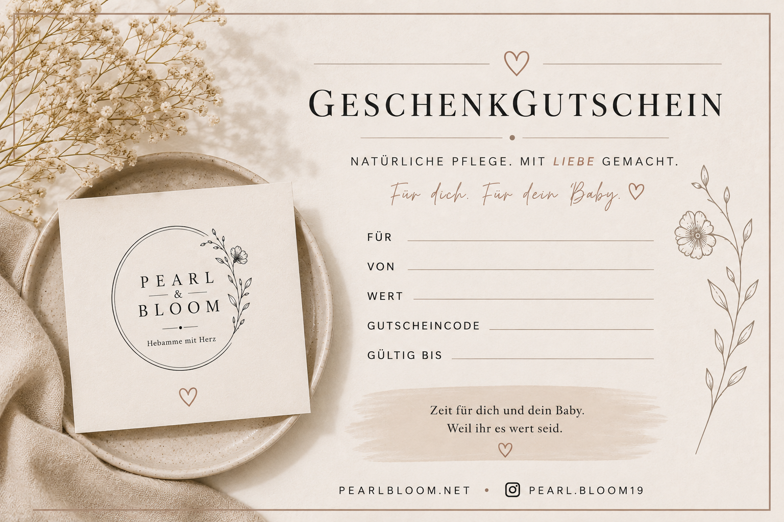 Pearl & Bloom Gutschein