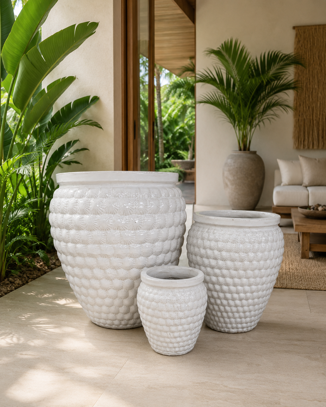 Glazed Helena - WHITE SET OF 3