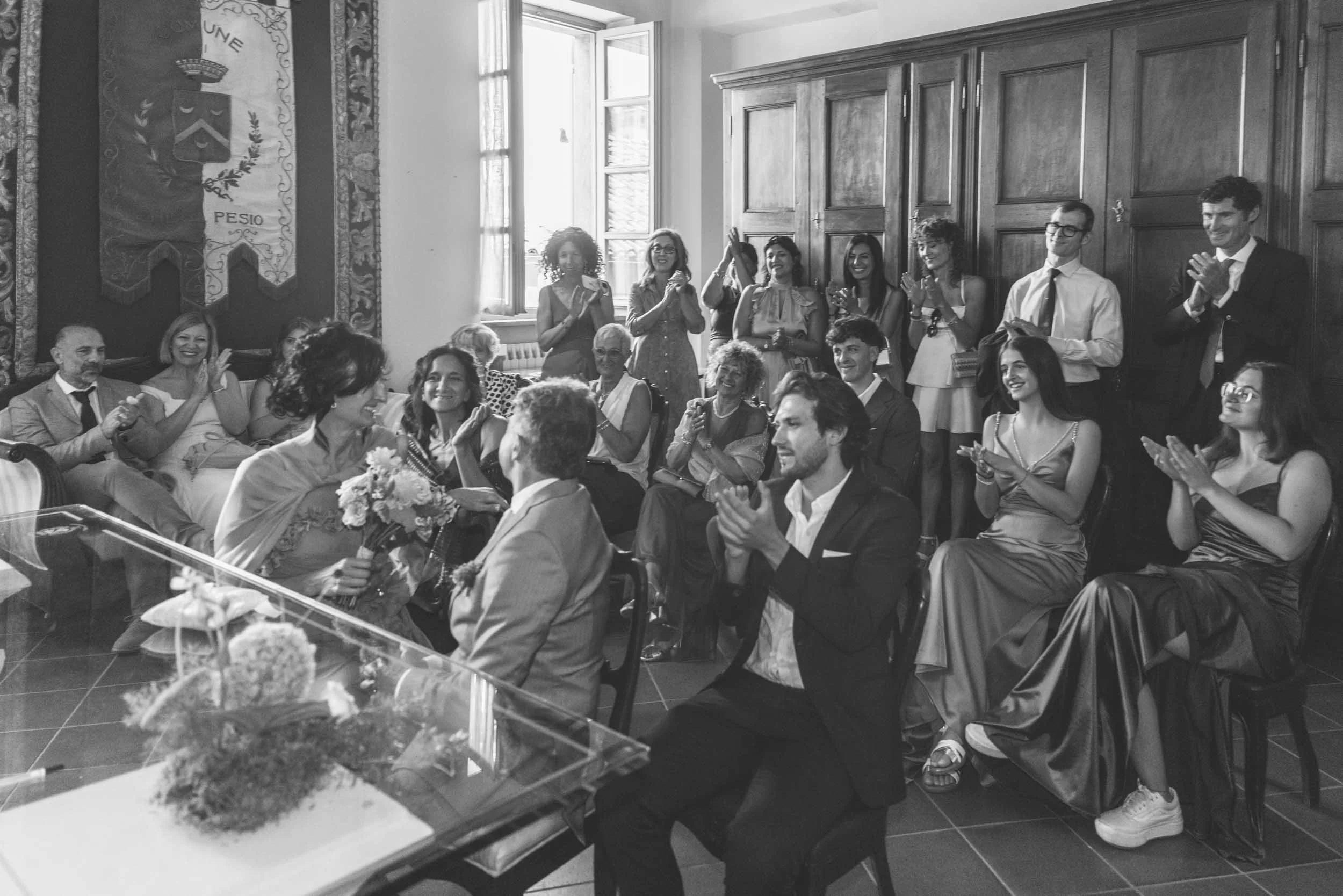 celebrazione matrimonio civile B&W