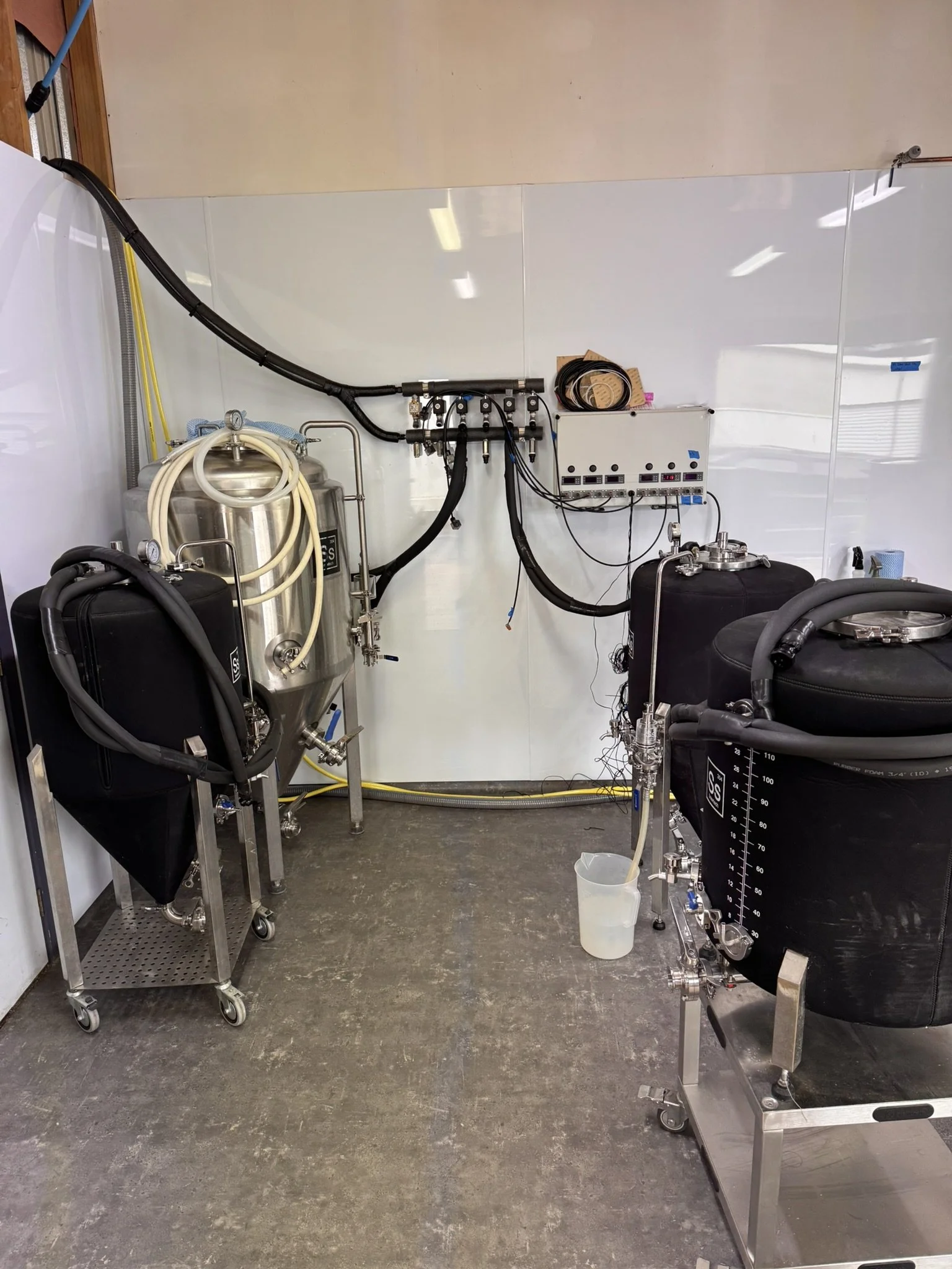 Double D Brewing Co. brewery in New Plymouth with fermenters and brewing equipment