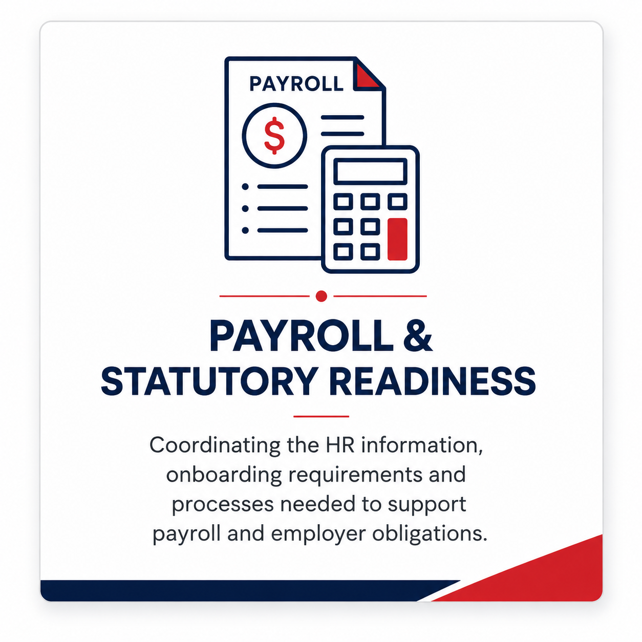 HR information and processes supporting payroll and employer obligations