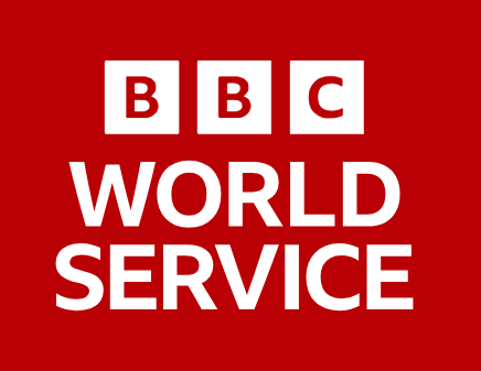 BBC World Service logo with red background and white text