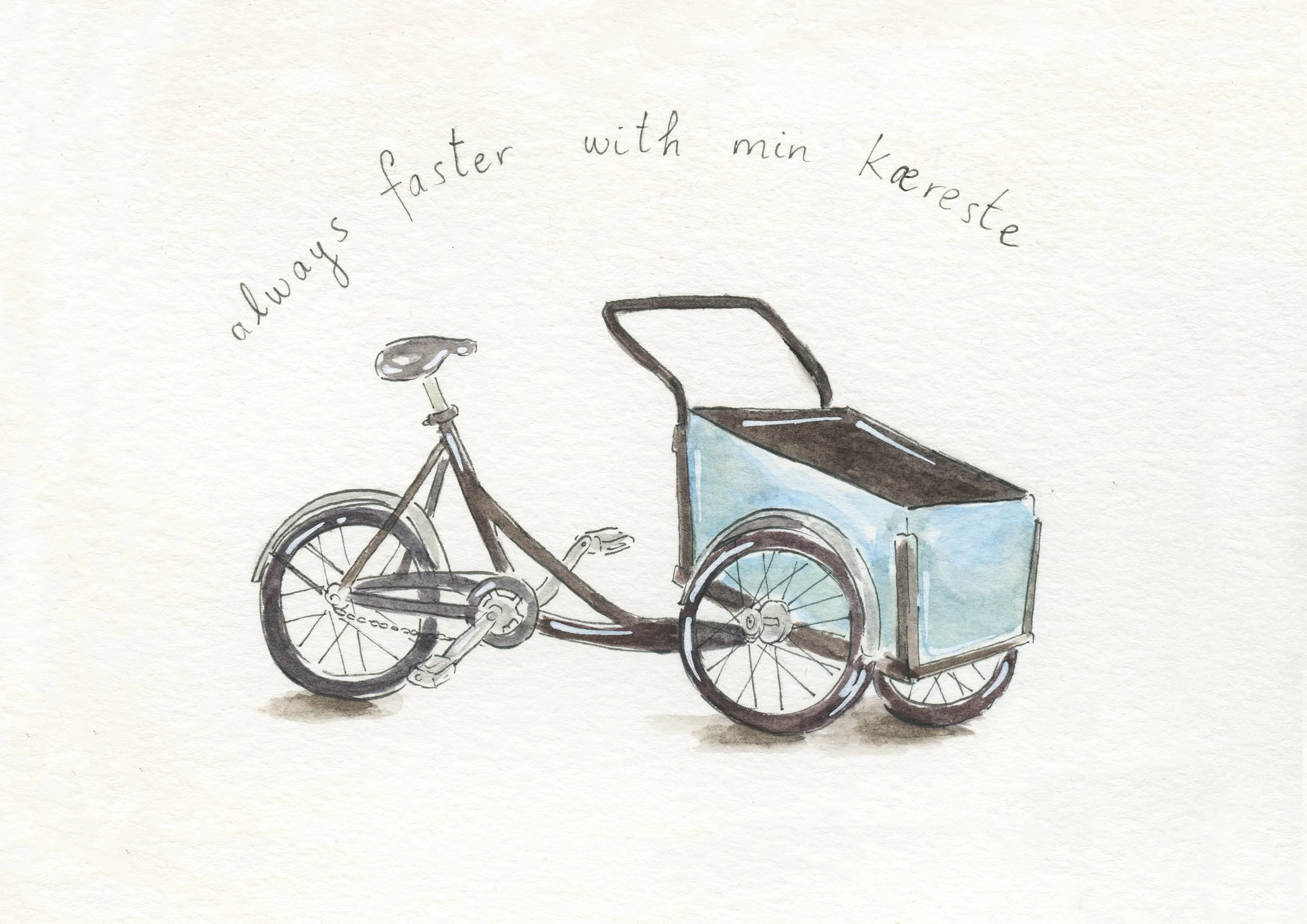 Cargo Bike Greeting Card