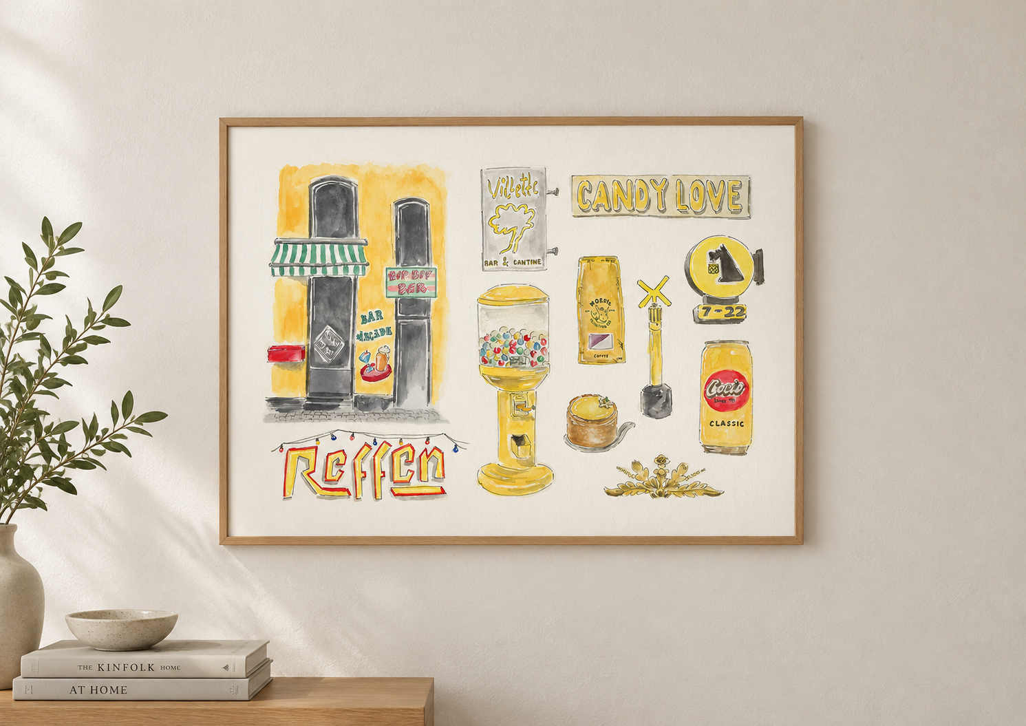 Colours of Pride Copenhagen A3 Print - Yellow